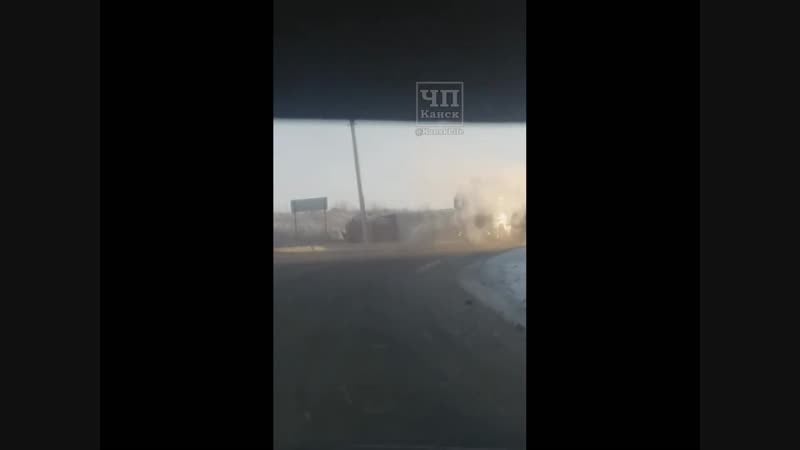 Перевернутая фура канск решеты, возле с тины