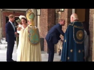 Prince louis arrives for his christening at the chapel royal with the duke and duchess of mp4