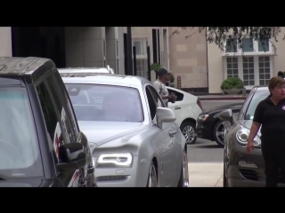Tuesday, june 9, 2015 after breakfast at nate 'n al, kim kardashian gets busy shopping for baby #2 at barneys ny in beverly hi