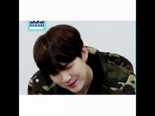 The way yoongis expression changes when min holly, his precious, is mentioned