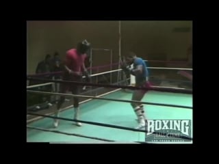 Mike tyson spars at 17 no headgear! watch out!