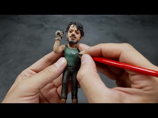 Sculpting tony stark (ironman) polymer clay tutorial
