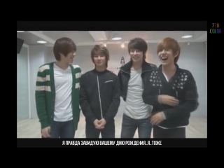 [rus sub] [04 05 2012] boyfriend staff diary jo twins birthday party!