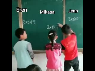 Eren, mikasa and