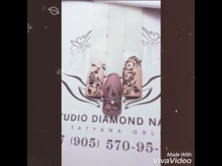 💎studio diamond nails💎 "вензеля&градиент&инкрустация"