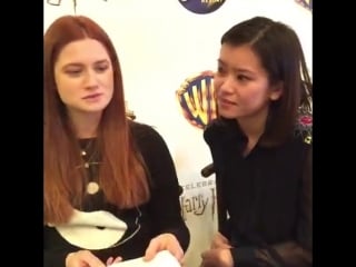 Katie leung and bonnie wright ( "a celebration of harry potter" 2016)