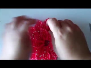 Цветы из лент)повязка для волос) мастер класс) (1)