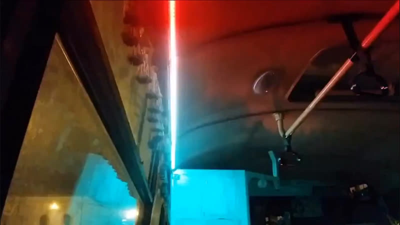 Цветомузыка в автобусе