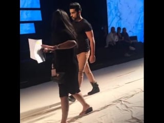 Gautam gulati at lakme fashion week 2016 with designer farah sanjana