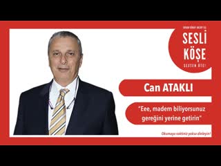 Can ataklı sesli köşe 2 aralık 2019 pazartesi