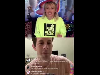 @mileycyrus singing nothing breaks like a heart with @markronson on bright minded ️ mp4