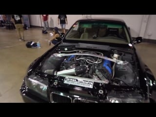 Wide body pandem rocket bunny e36 m3 with a ford coyote v8 engine swap