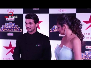 Arjun bijlani and drashti dhami at star parivaar awards 2017 | viralbollywood