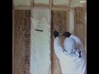 The way this foam expands then gets sliced