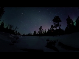 The northern lights (aurora borealis) in finland