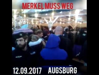 Augsburg merkel wird überall ausgebuht und der protest wächst mit jedem auftritt