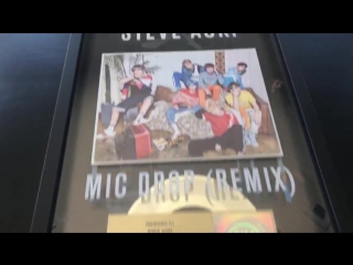 Got the gold for the wall!!!! love u guys @bts twt @lifeofdesiigner micdropremix