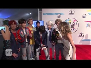 `interview` bts dish on their history making american music awards performance it was a dream