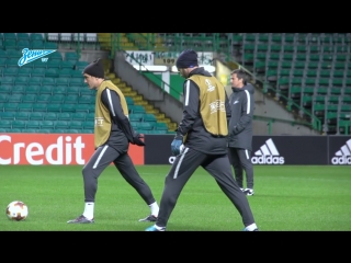 «селтик» «зенит» открытая тренироа в глазго