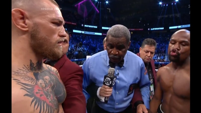 Что говорил рефери перед началом поединка "мейвезер vs макгрегор" (русские субтитры)