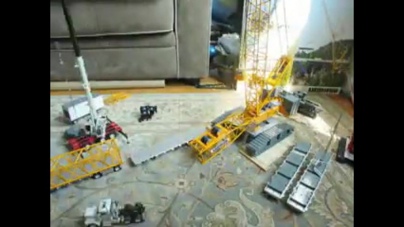 Liebherr lr 1750 time elapse of erection