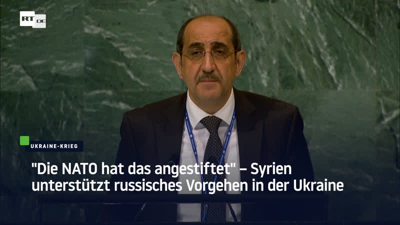 "die nato hat das angestiftet" – syrien unterstützt russisches vorgehen in der ukraine