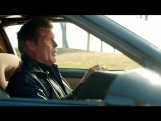 August 29 justin voicing a car called “k i t t ” and making a cameo in the movie “porn hasselhoff”
