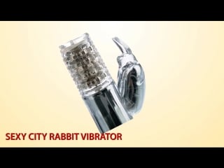 Womens must try sex toys glass dildo rotating rabbit ear vibe