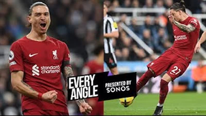 Every angle as darwin nunez hammers home at newcastle