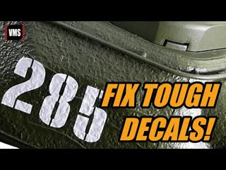 Fix tough decals on your model painted on effect with vms decal set & soften