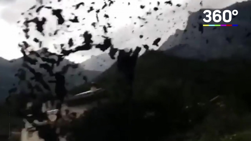 Сель в горах швейцарии