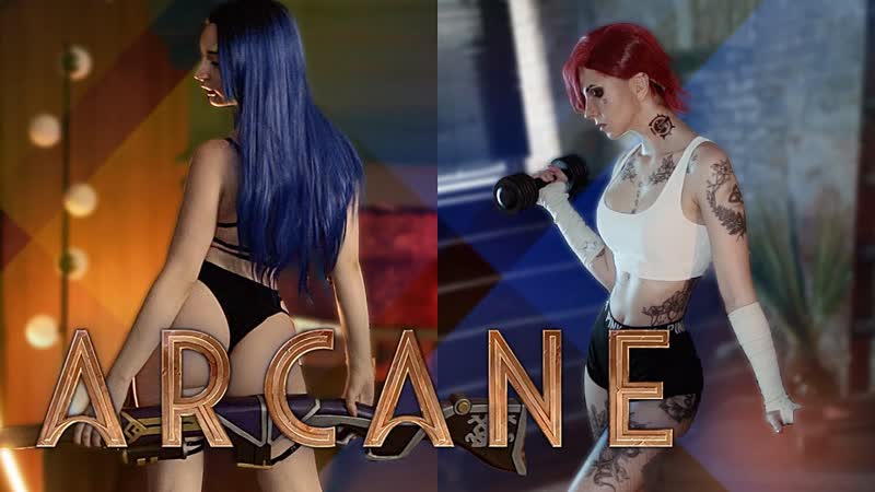Vi and caitlyn arcane sexy cosplay music video league of legends