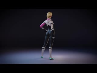 Spider gwen lowpoly turntable mp4