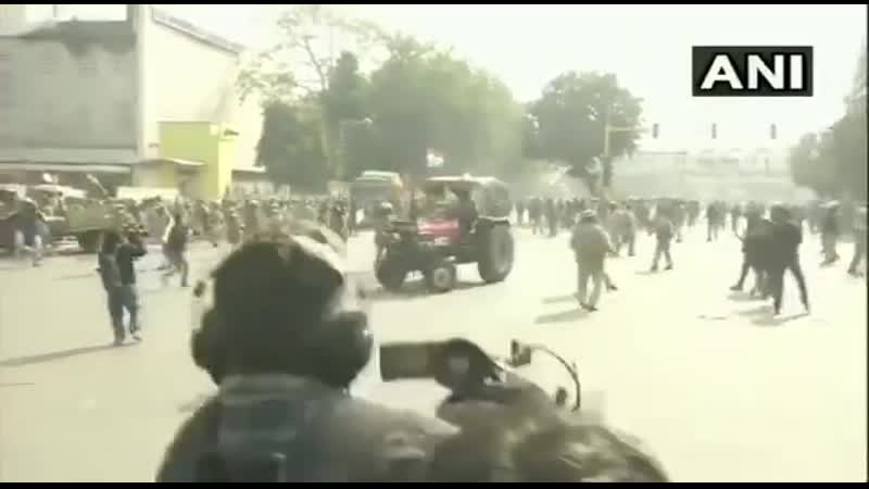 Протестующие в дели фермеры 26 января 2021 г