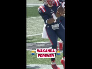 @cameron1newton with the chadwick boseman tribute after his first @patriots td 🙅‍♂️