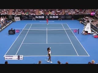 Vika with a delightful forehand in the asb classic battle of the former world no 1s!