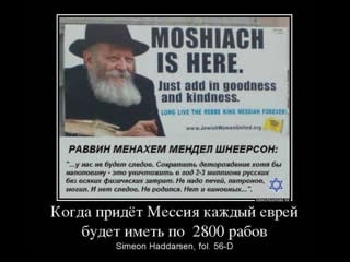 Раввин даниэль булочник "каждый еврей будет иметь по 2800 добровольно будут проситься в рабство"