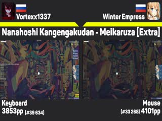 Vortexx1337 vs winter empress / nanahoshi kangengakudan meikaruza [extra]