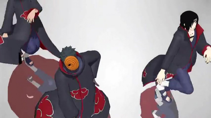 [naruto ]mmd itachi,tobi,pein,hidan 暁4人で疑心暗鬼naruto akatsuki