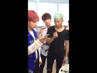 [backstage] 160514 bts guerilla live on periscope @ music core