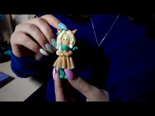 Брошка куколка лисичка / brooch doll fox