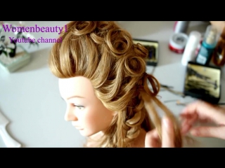 Romantic wedding prom hairstyle for long hair