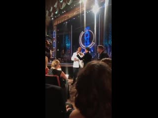 Video darren criss, anthony ramos, james corden and christopher jackson at the tonyawards during the commercial break via zöe ch