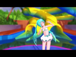 【mmd】deep blue townへおいでよ「水着あぴミク」【1080p・60fps】