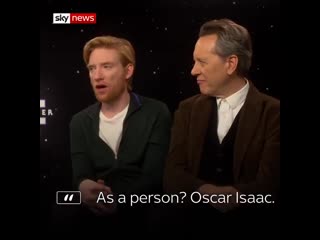 Domhnall gleeson about oscar isaac