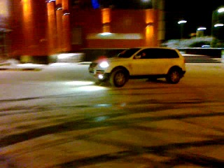 Night drift volkswagen touareg moscow