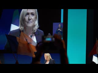 Live präsidentschaftswahl in frankreich – parteizentrale von herausforderin marine le pen