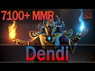 Dota 2 dendi plays invoker 7100+ mmr | ranked match gameplay