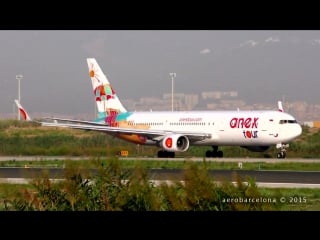 [full hd] azur air 767 3q8 er anex tour scheme barcelona el prat