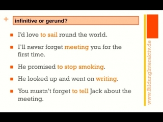 3 gerund or infinitive exercises at an intermediate level